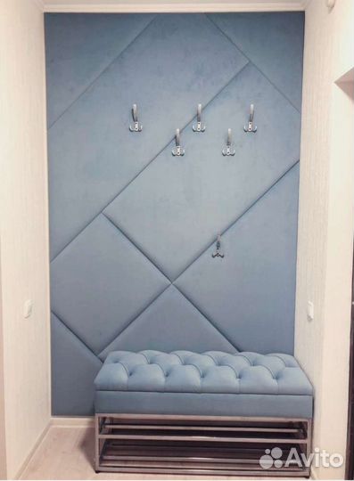 Мягкое изголовье с кроватью