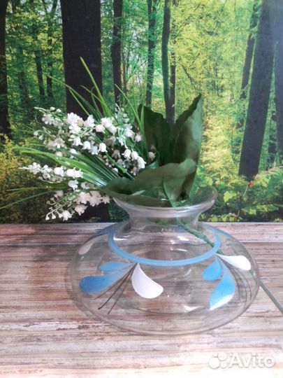Ваза для цветов стекло СССР