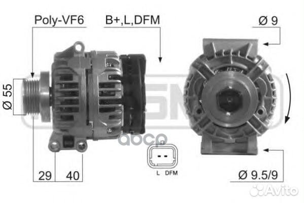 Генератор (12V/100A) renault Logan/Sandero/Clio