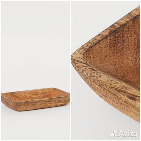 Поднос деревянный глубокий новый h&m