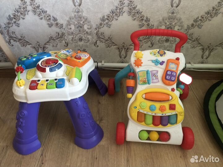 Развивающий стол, ходунки каталка