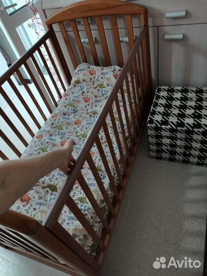 Детская кровать,матрас+наматр, 2 комп белья,одеяло