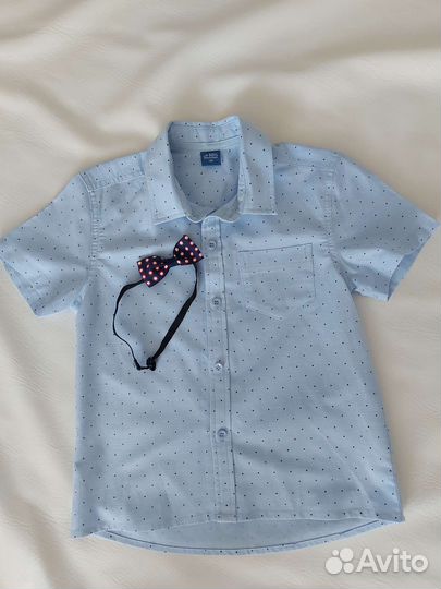 Рубашка с бабочкой на мальчика 128
