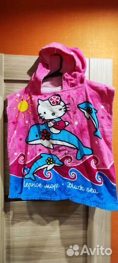 Детское полотенце пончо хб