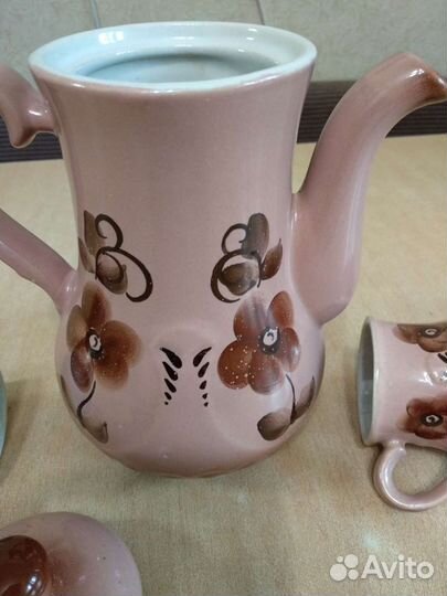 Заварочный чайник/кофейник+2 чашки