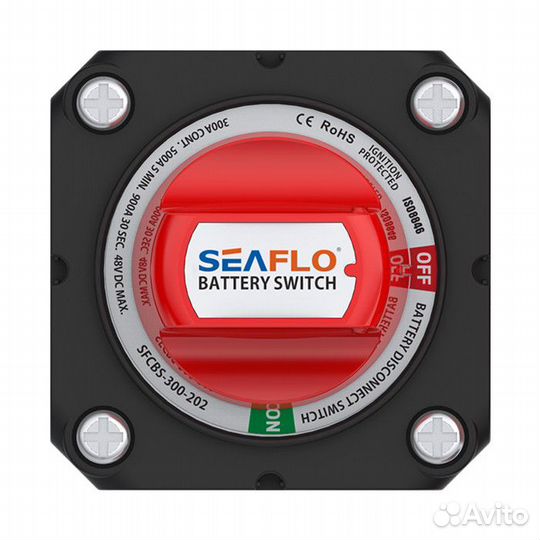 Выключатель батареи seaflo до 48В (sfcbs-300-202)