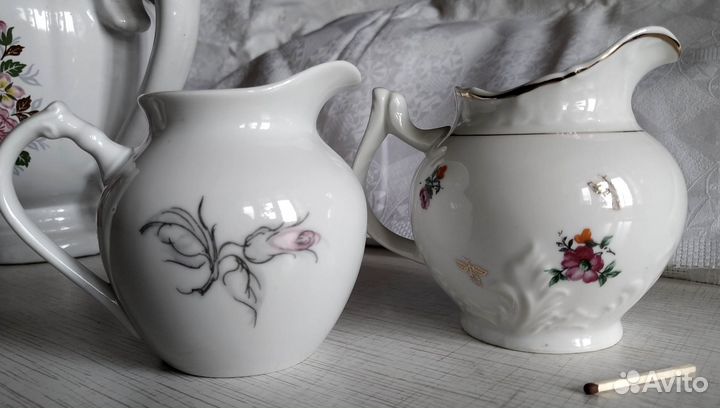 Большой заварочный чайник + молочники