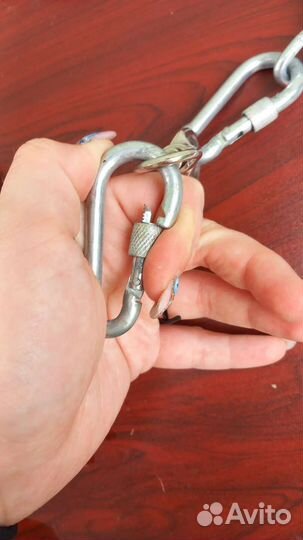 Цепь для собаки 5 метров с карабинами