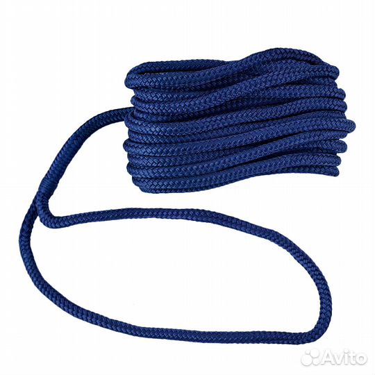 Трос швартовый с огоном плетеный, 16мм, 6,1м синий