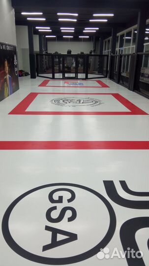 Борцовский ковер 10х10 трехцветный