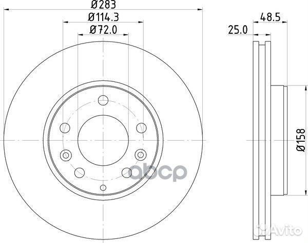 Диск тормозной передн. 6 Saloon (GG) 6 Hatchbac