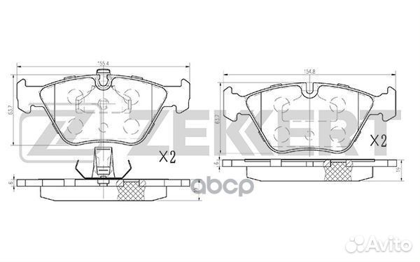Колодки торм. диск. передн. BMW 5 (E39) 95- bs