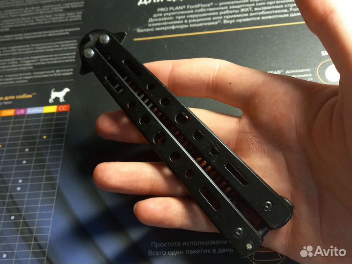 Нож бабочка расческа