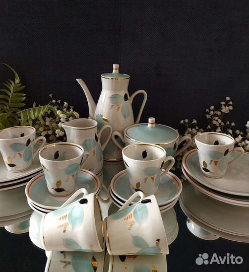Сервиз кофейный фарфор Полонне, Дулево