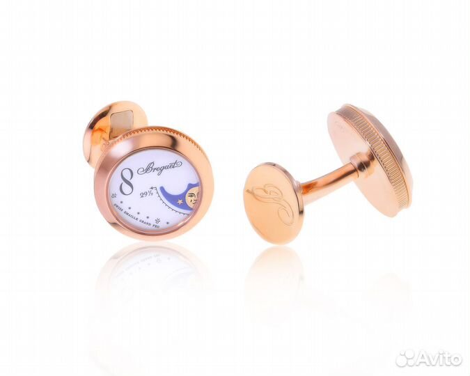 Золотые запонки Breguet Classique Email Grand Feu