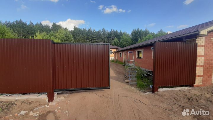Откатные ворота под ключ