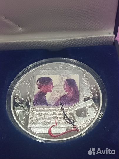 Монета Владимир Высоцкий и Марина Влади