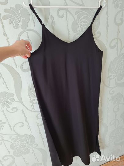 Платье комбинация черное