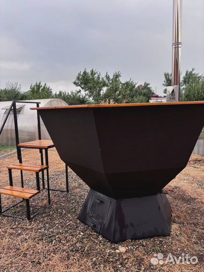 Банный чан на дровах