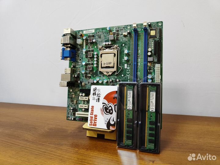 Материнская плата 1155+i3-2120+DDR3-8Gb+SSD 128Gb