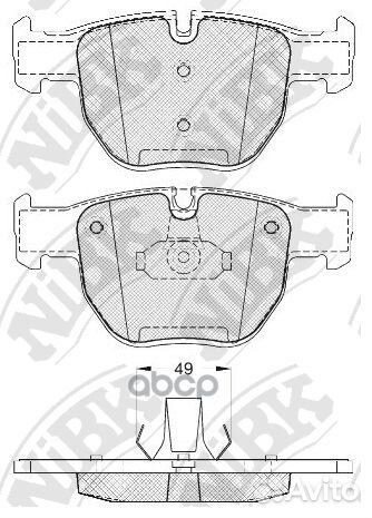 Колодки тормозные дисковые передние NiBK PN0334