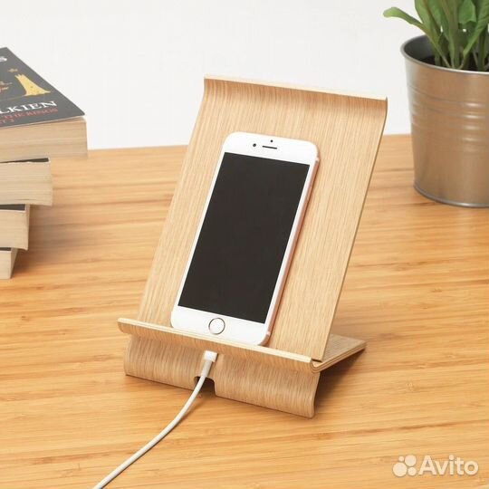 Икеа подставка для телефона бамбуковый шпон