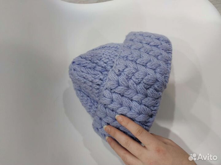 Шапка вязаная ручная работа