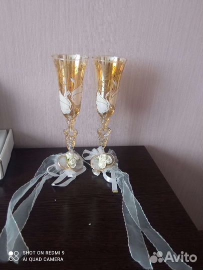 Свадебные фужеры и украшения