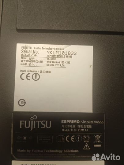 Ноутбук Fujitsu esprimo mobile v6555