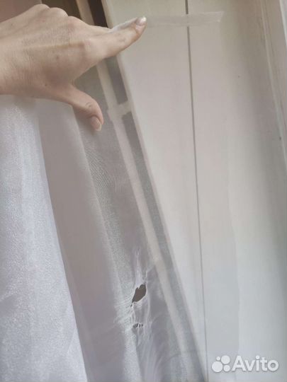 Тюль белая кристаллин 5 метров