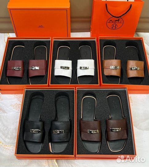 Шлепки Сланцы Hermes женские Размер 36-40