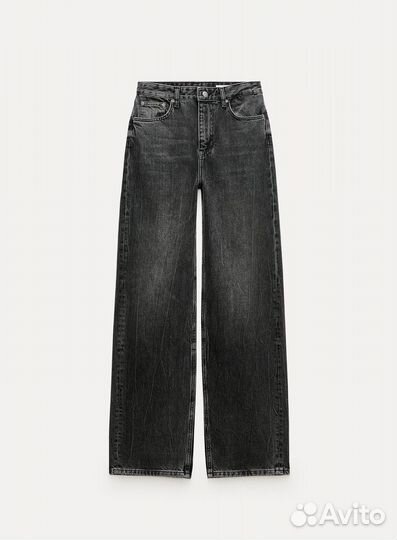 Джинсы zara zw-collection wide leg 38р новые