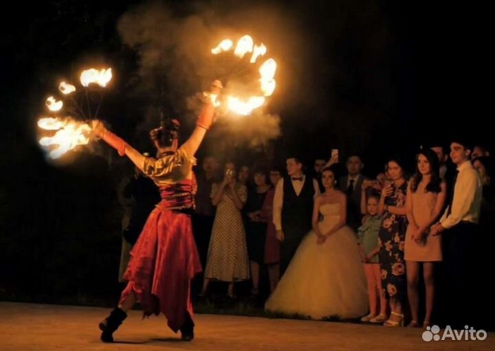 Огненное фаер шоу на свадьбу, юбилей, корпоратив