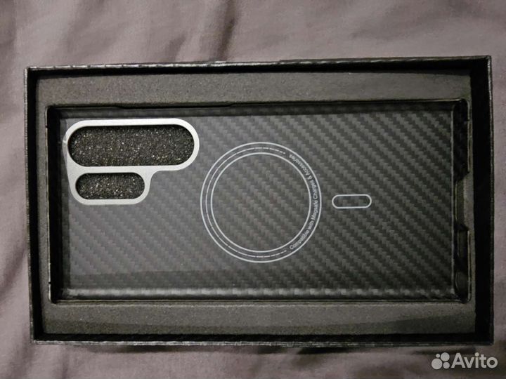 Чехол карбоновый с magsafe для Samsung s23 ultra