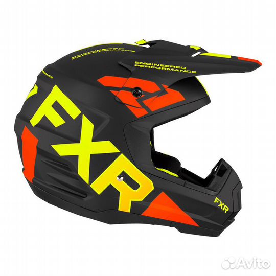 Шлем FXR Torque Team Black/Inferno Quick-Release 2