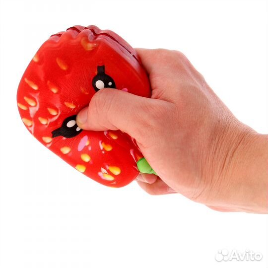 Сквиш Мялка, антистресс - фруктовый лед Клубника