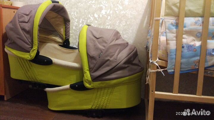 Коляска для двойни 3 в 1