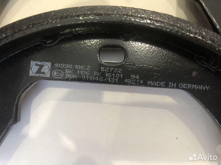 Колодки ручного тормоза