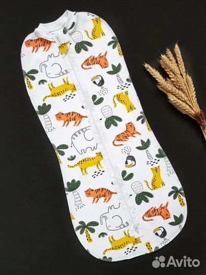 Кокон-пеленка + шапочка