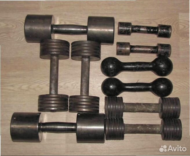 Гири 24кг, 32 кг и гантели