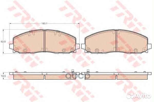 Комплект тормозных колодок, дисковый тормоз GDB