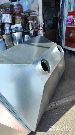 Зонт вытяжной с жироуловителем гидрофильтры