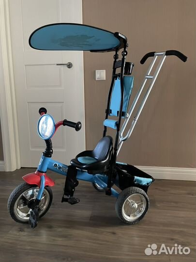 Детский велосипед с родительской ручкой