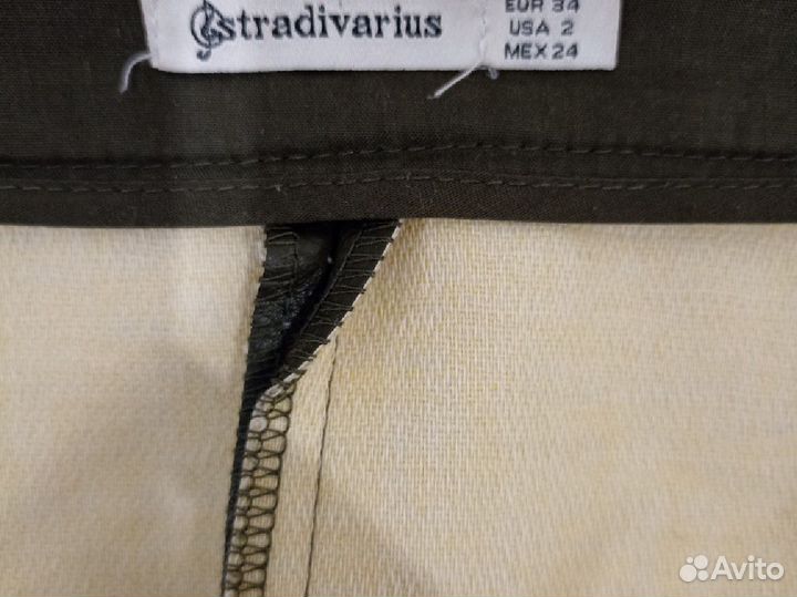 Кожаная юбка Stradivarius 34