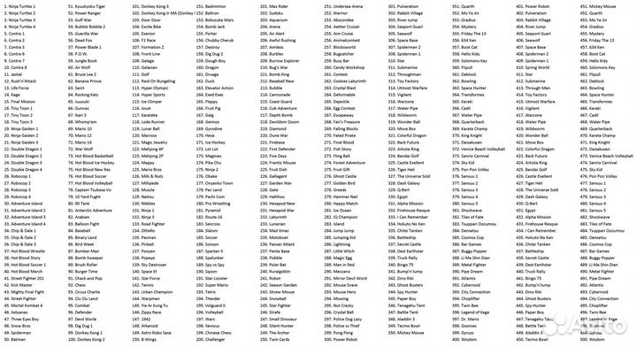 8-бит Картридж Dendy 500 разных игр для Денди