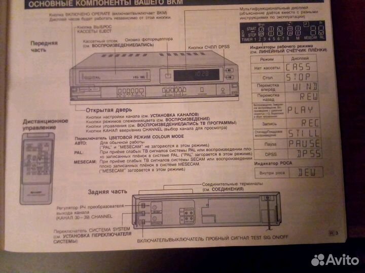 Видеомагнитофон sharp