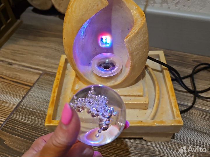 Настольный фонтанчик с подсветкой