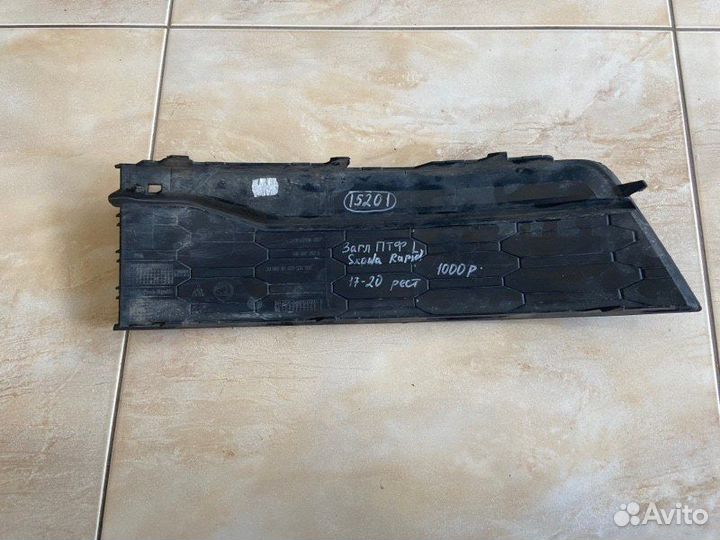 Заглушка птф левая Skoda Rapid 1 С 2017 По 2020