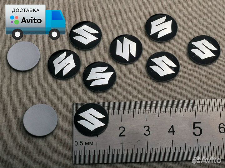 Эмблема Наклейка Логотип ключа Suzuki 10 штук