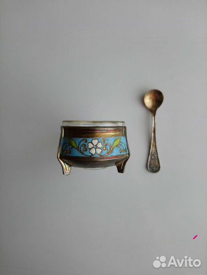 Солонка мельхиор новая